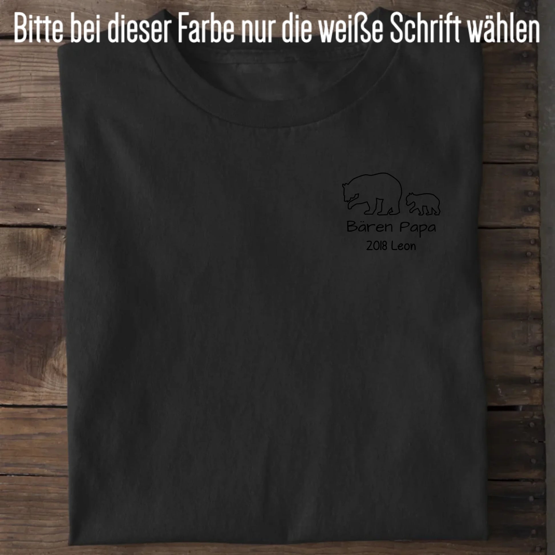 Bären Papa klein - Bio Herren Shirt *personalisierbar*