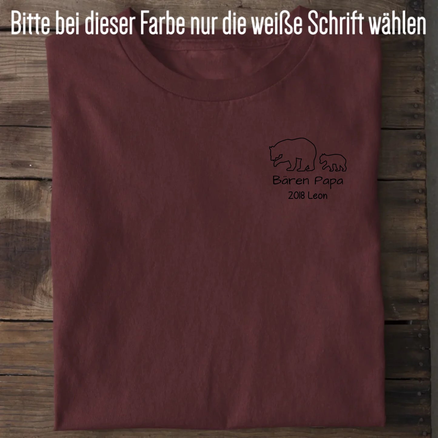Bären Papa klein - Bio Herren Shirt *personalisierbar* Creator T-Shirt 2.0 ST ST Burgundy
