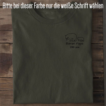 Bären Papa klein - Bio Herren Shirt *personalisierbar* Creator T-Shirt 2.0 ST ST Khaki