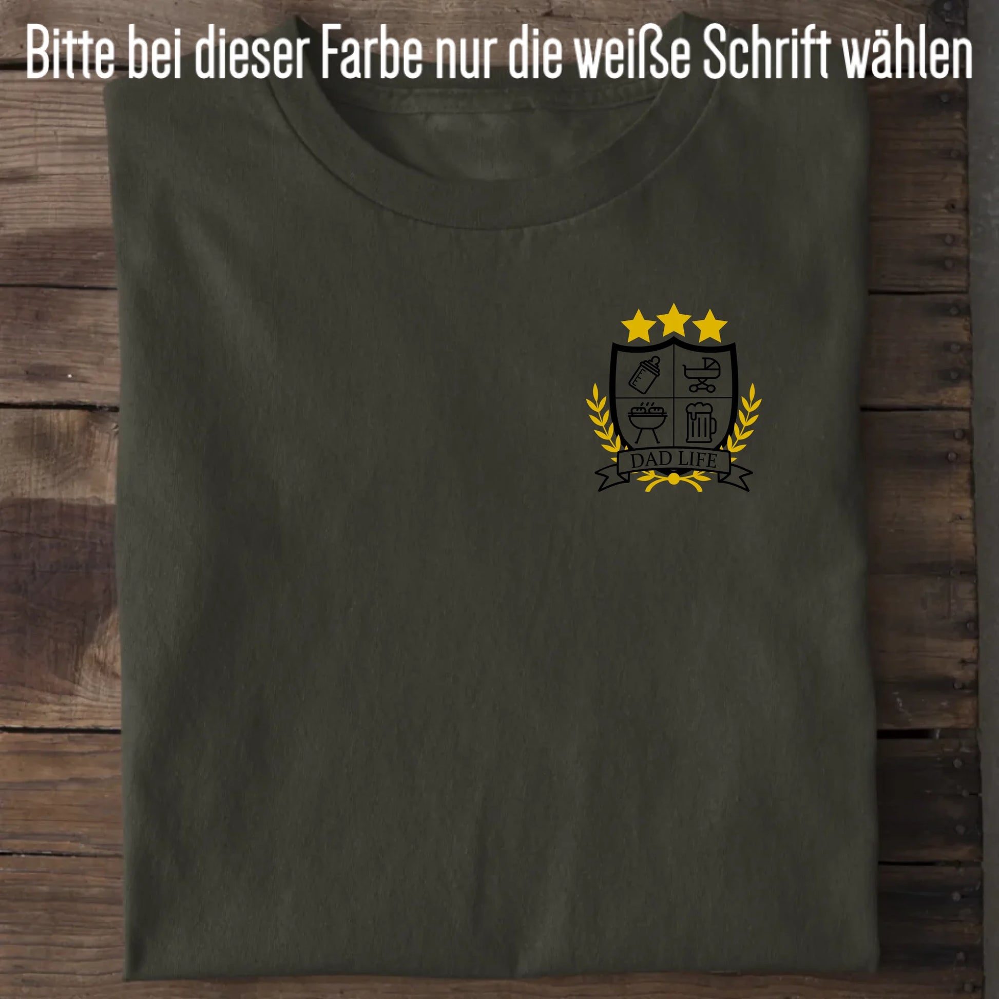 Dad Life Wappen - Bio Herren Shirt *personalisierbar* Creator T-Shirt 2.0 ST ST Khaki