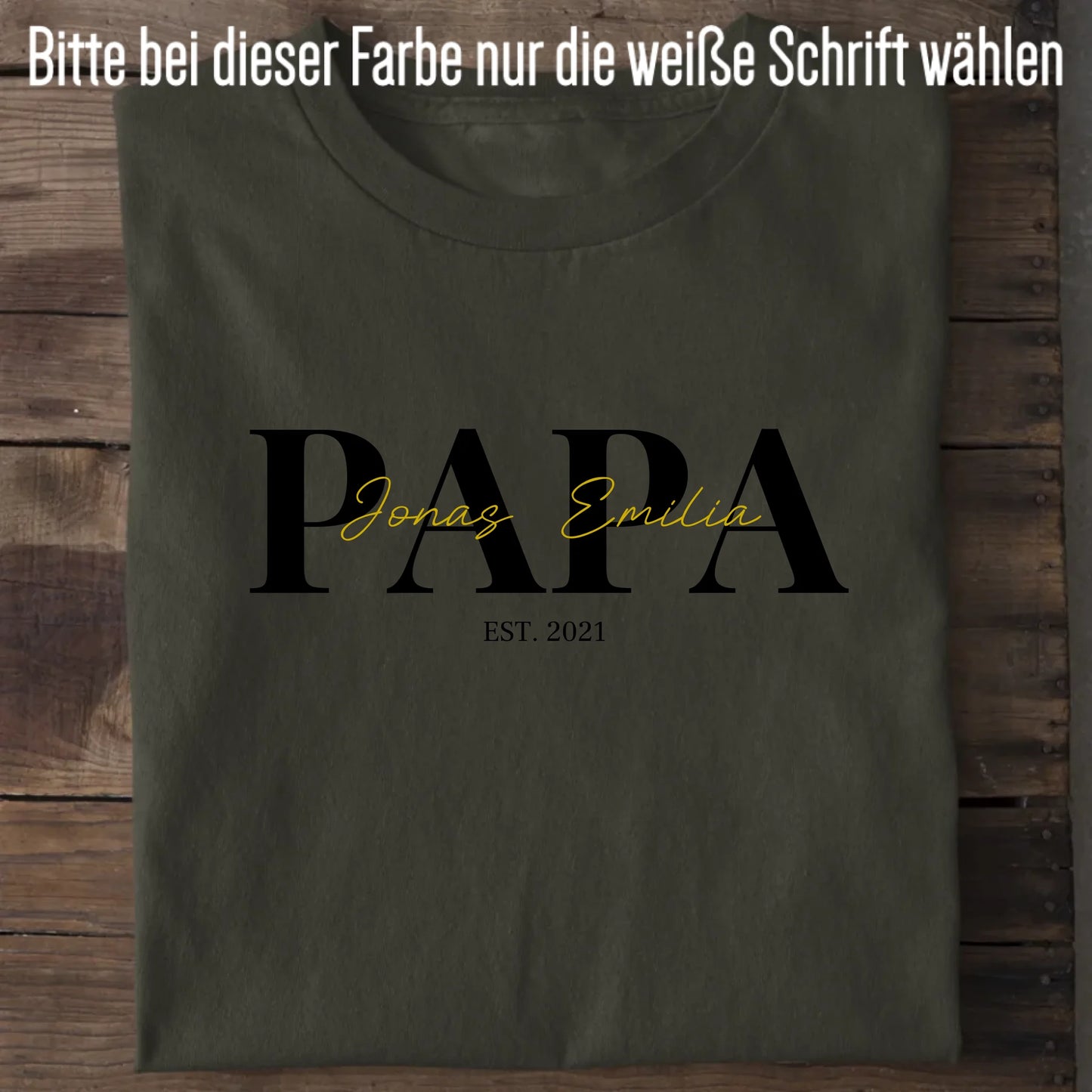 PAPA + Kids - Bio Herren Shirt *personalisierbar* Creator T-Shirt 2.0 ST ST Khaki