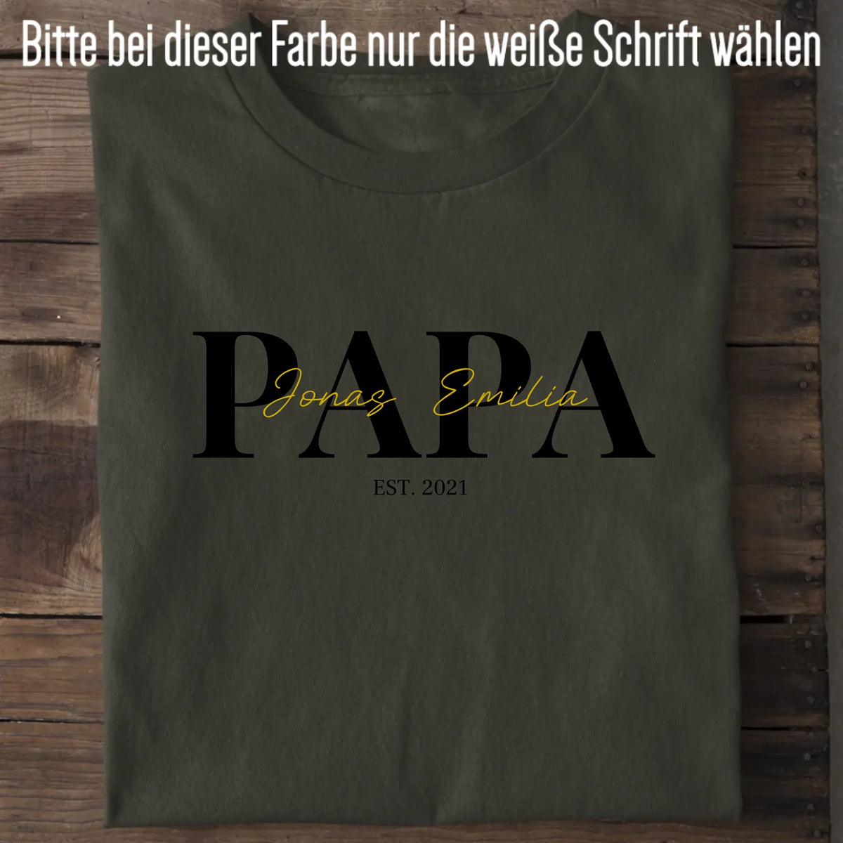 PAPA + Kids - Bio Herren Shirt *personalisierbar* Creator T-Shirt 2.0 ST ST Khaki