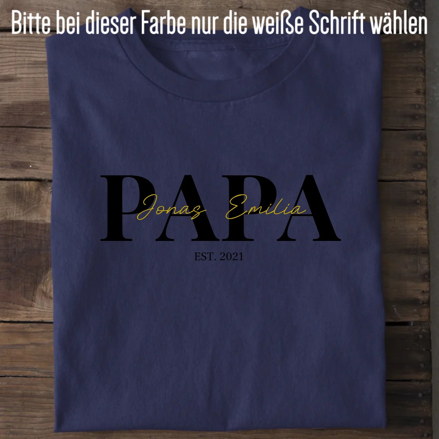 PAPA + Kids - Bio Herren Shirt *personalisierbar* Creator T-Shirt 2.0 ST ST French-Navy