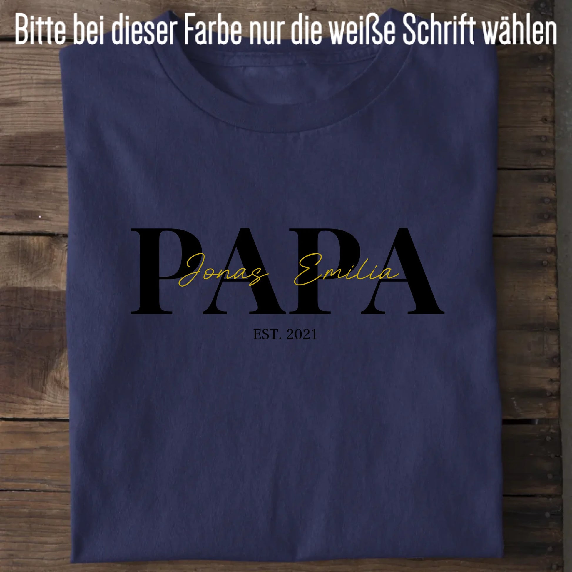 PAPA + Kids - Bio Herren Shirt *personalisierbar* Creator T-Shirt 2.0 ST ST French-Navy