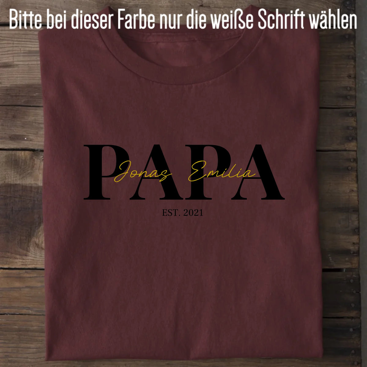 PAPA + Kids - Bio Herren Shirt *personalisierbar* Creator T-Shirt 2.0 ST ST Burgundy