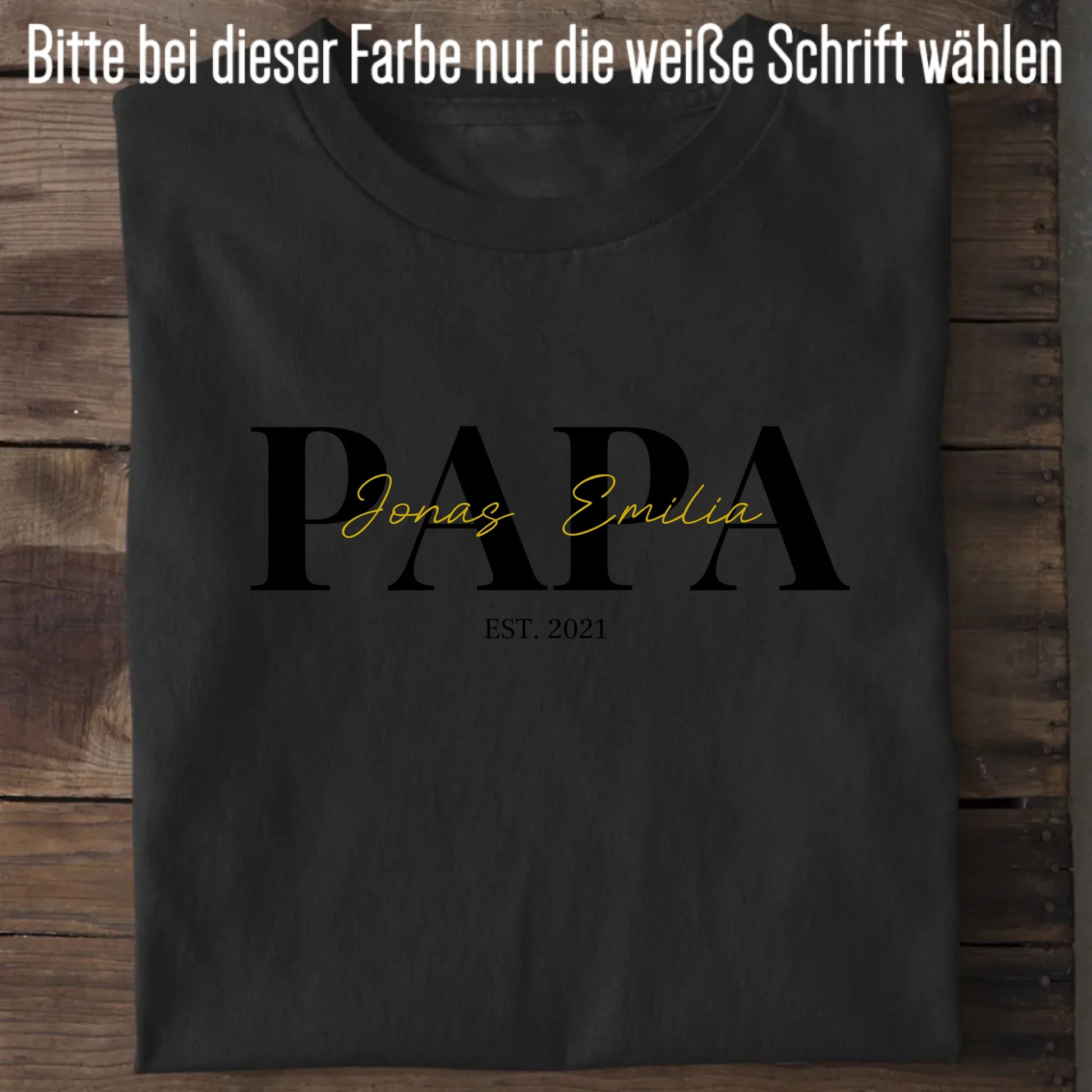 PAPA + Kids - Bio Herren Shirt *personalisierbar* Creator T-Shirt 2.0 ST ST Black