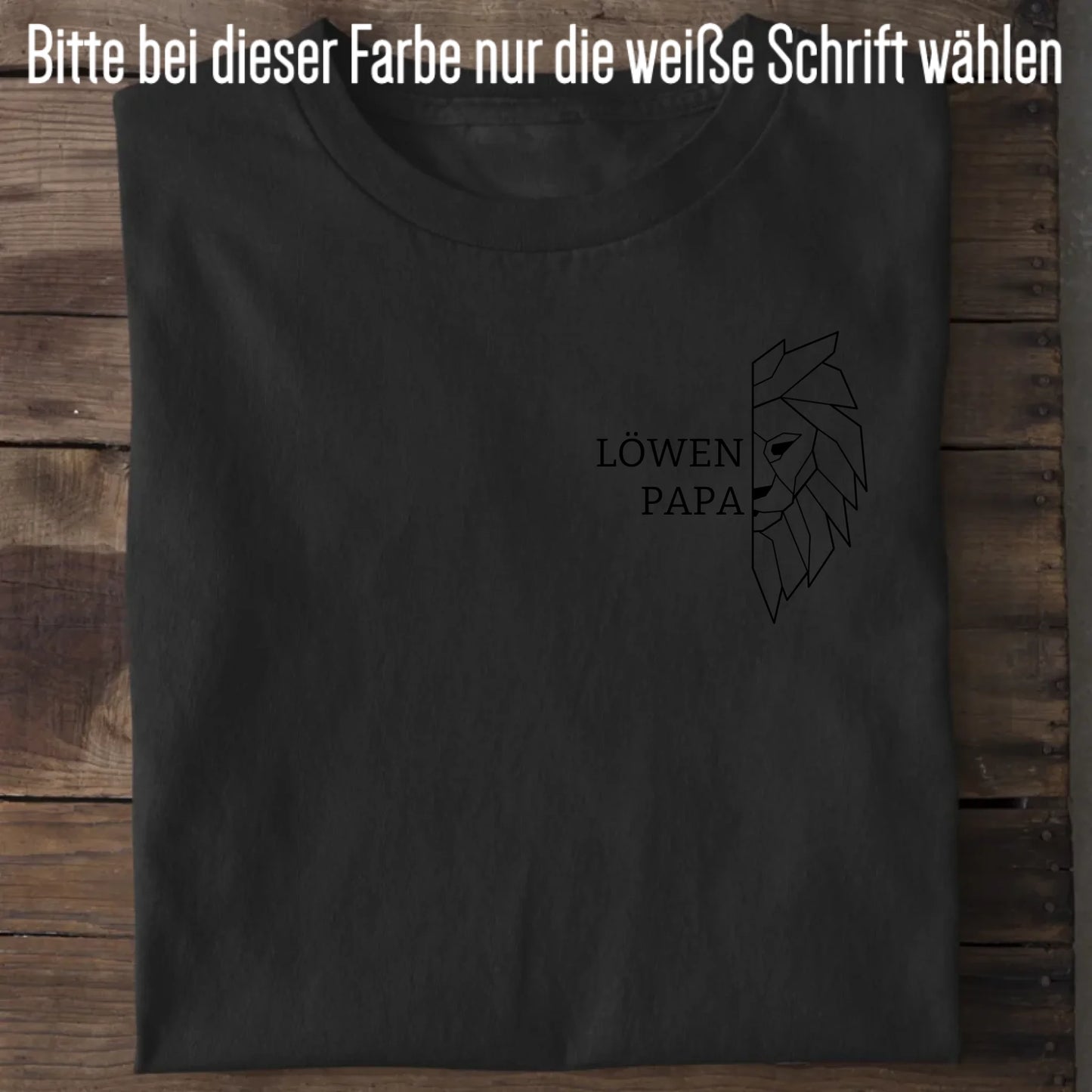 Löwen Papa Brusttasche - Bio Herren Shirt *personalisierbar (ohne Namen)* Creator T-Shirt 2.0 ST ST Black