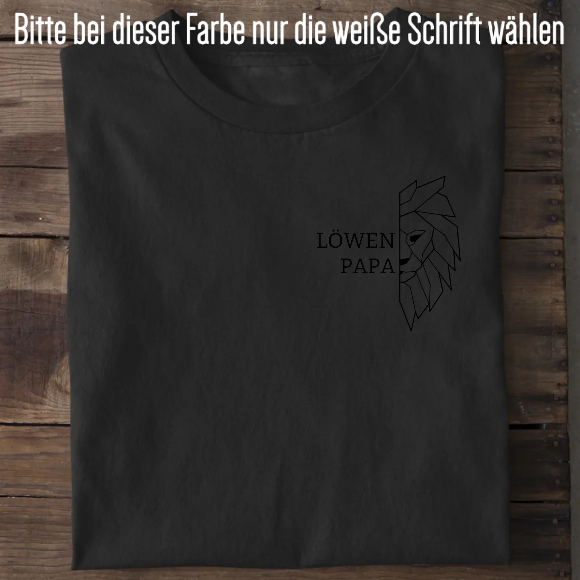 Löwen Papa Brusttasche - Bio Herren Shirt *personalisierbar (ohne Namen)* Creator T-Shirt 2.0 ST ST Black