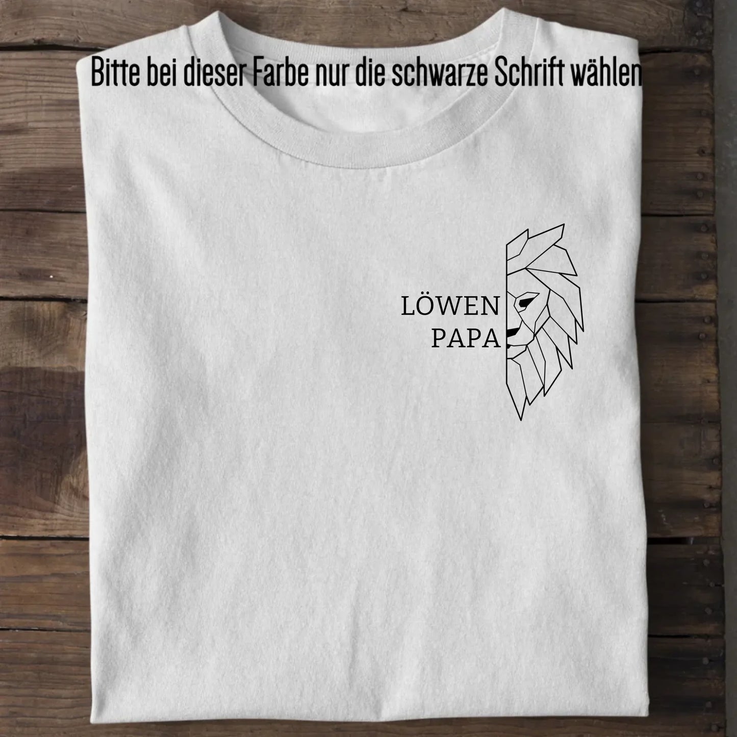 Löwen Papa Brusttasche - Bio Herren Shirt *personalisierbar (ohne Namen)* Creator T-Shirt 2.0 ST ST White