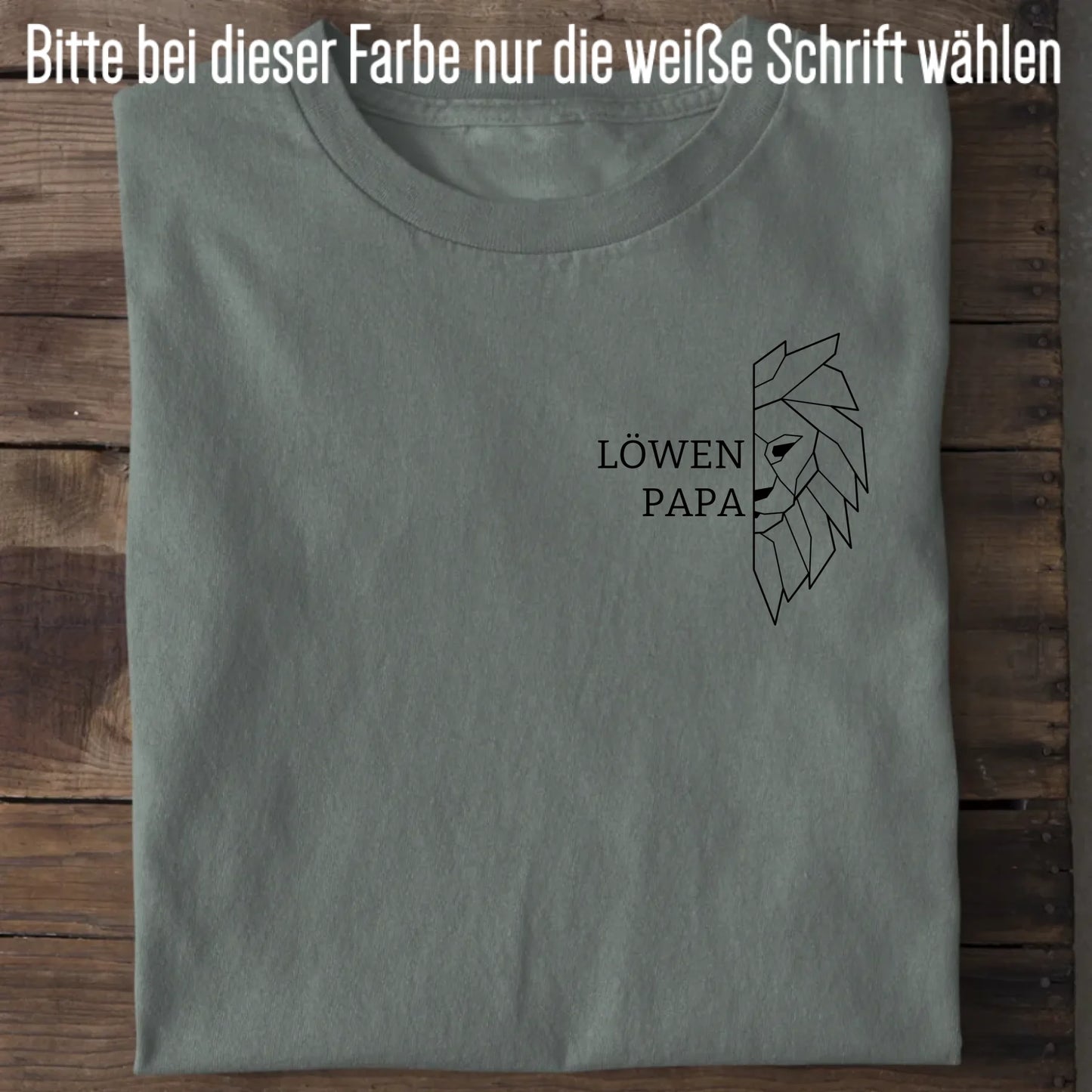 Löwen Papa Brusttasche - Bio Herren Shirt *personalisierbar (ohne Namen)* Creator T-Shirt 2.0 ST ST Green Bay