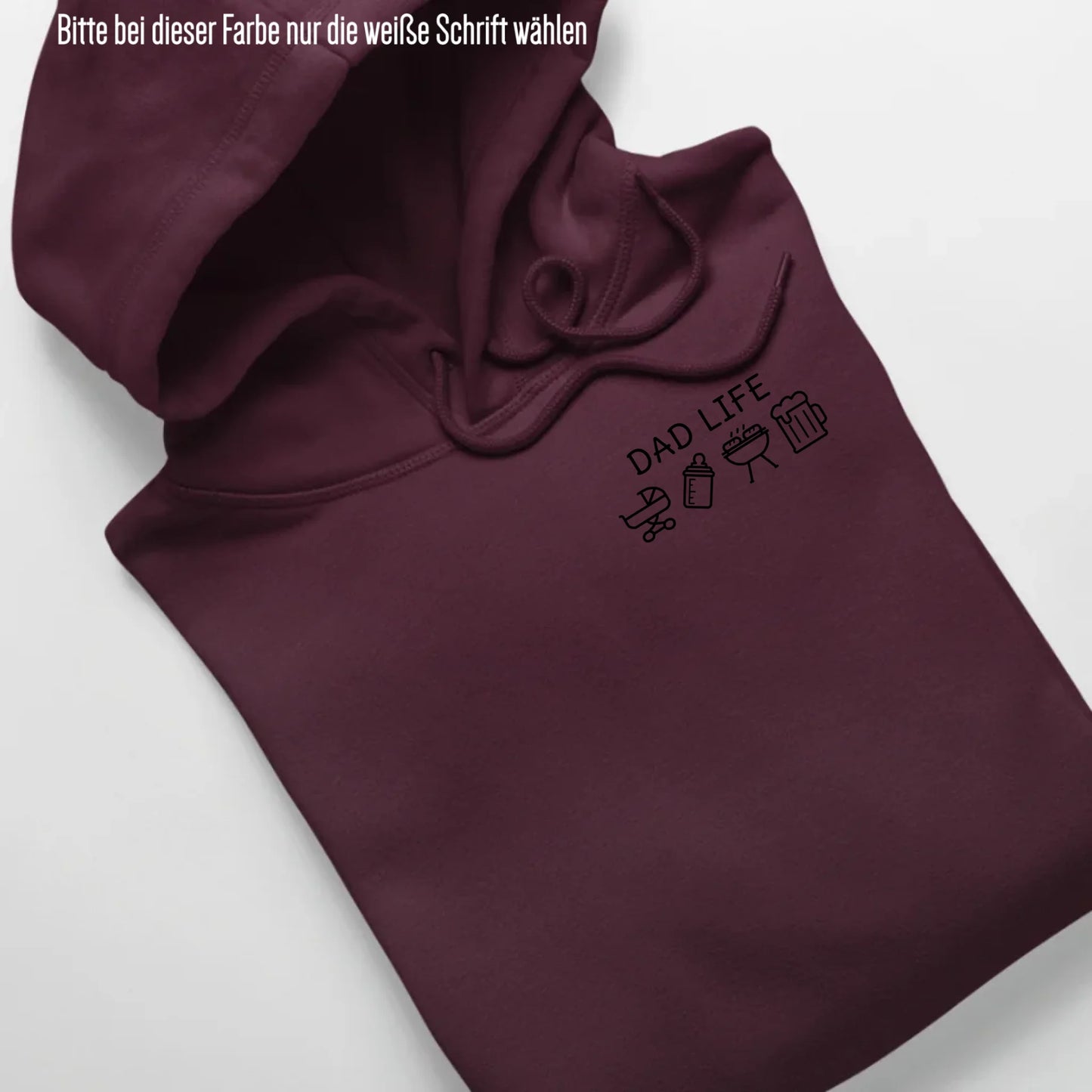 Dad Life Symbole - Bio Unisex Hoodie *personalisierbar* Cruiser Hoodie 2.0 ST ST Burgundy