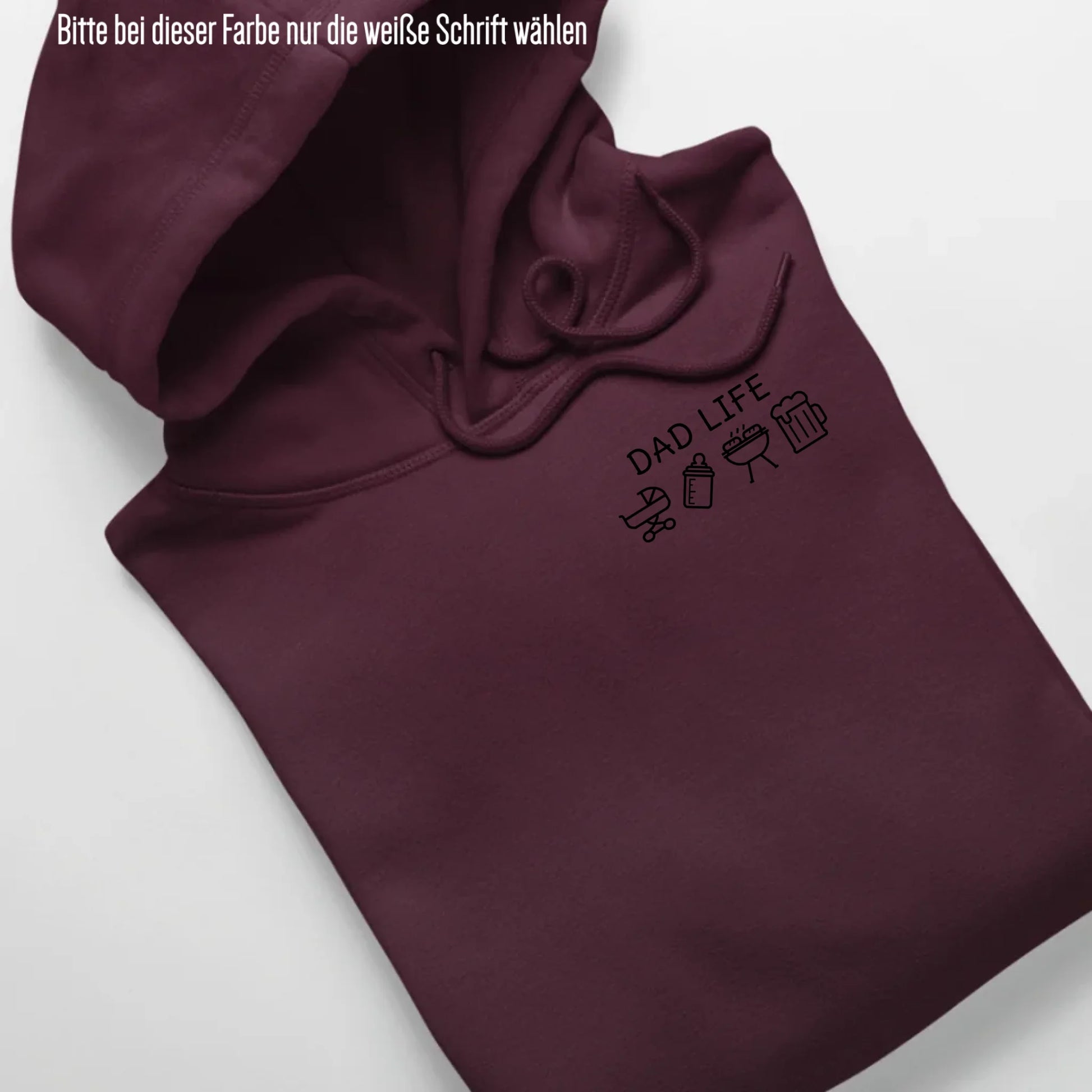 Dad Life Symbole - Bio Unisex Hoodie *personalisierbar* Cruiser Hoodie 2.0 ST ST Burgundy
