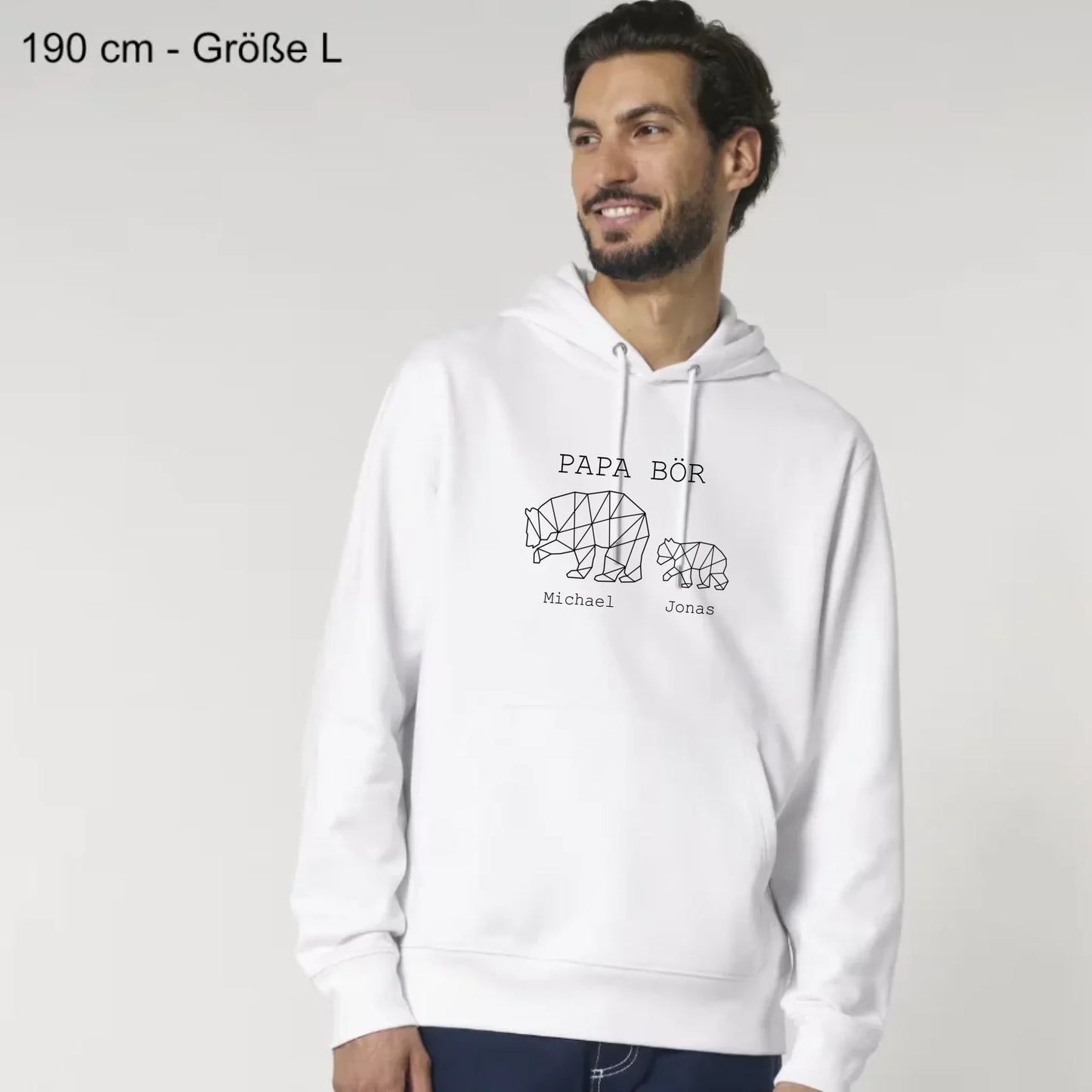 Papa Bör - Bio Unisex Hoodie *personalisierbar (1-4 Kinder mit Namen)*