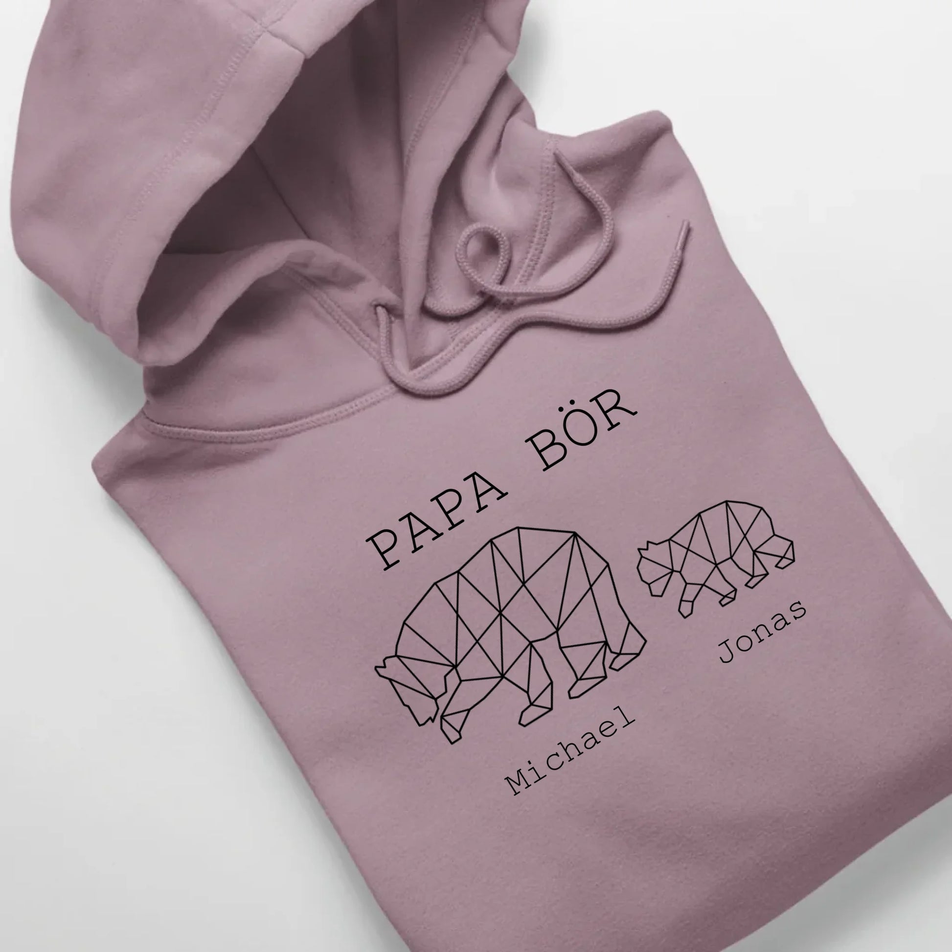 Papa Bör - Bio Unisex Hoodie *personalisierbar (1-4 Kinder mit Namen)* Cruiser Hoodie 2.0 ST ST Lilac-Dream