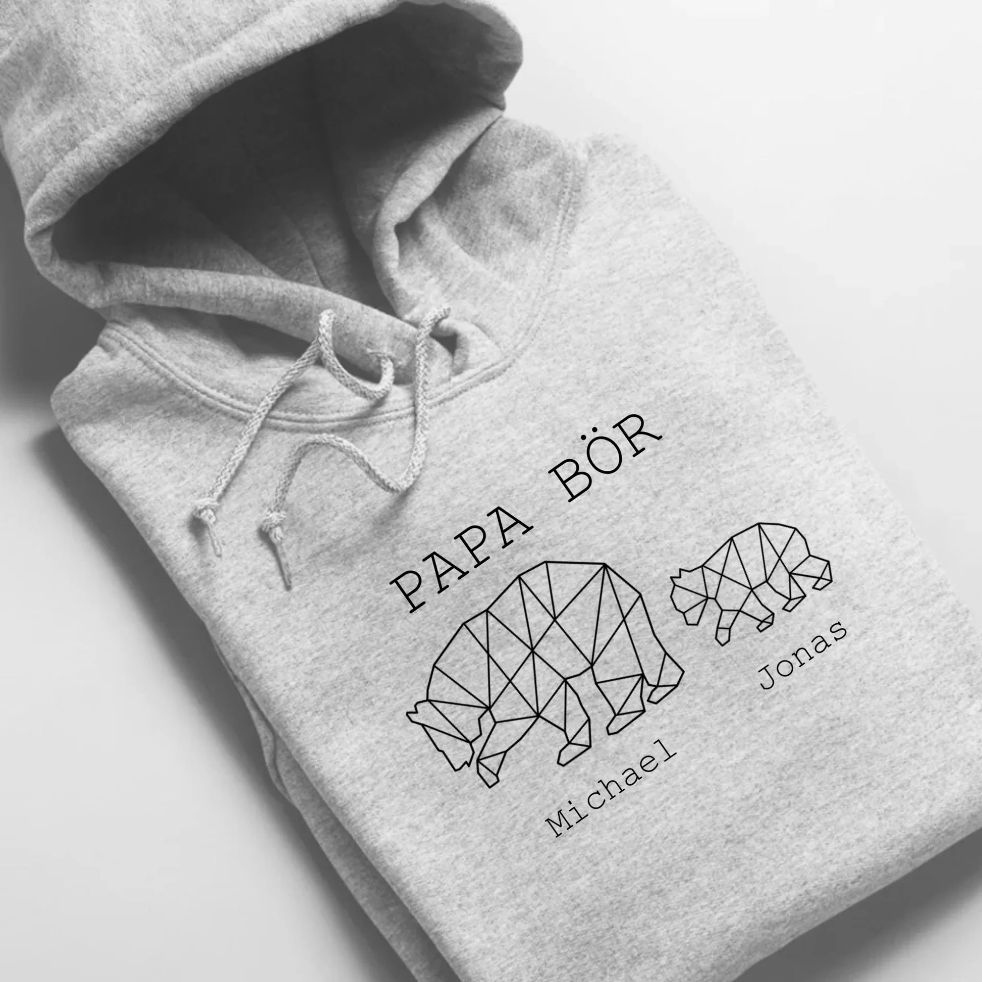 Papa Bör - Bio Unisex Hoodie *personalisierbar (1-4 Kinder mit Namen)* Cruiser Hoodie 2.0 ST ST Heather-Grey