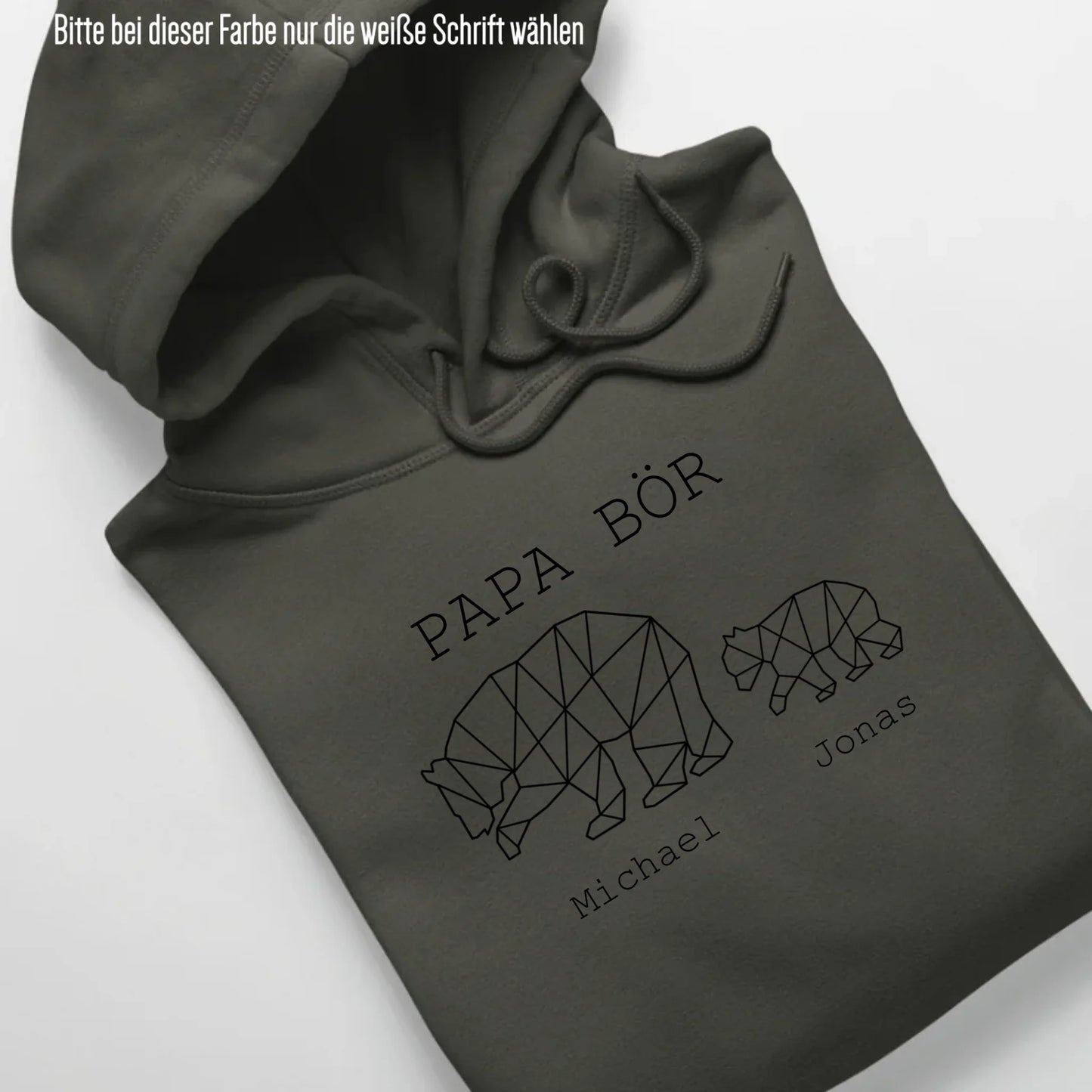 Papa Bör - Bio Unisex Hoodie *personalisierbar (1-4 Kinder mit Namen)* Cruiser Hoodie 2.0 ST ST Khaki