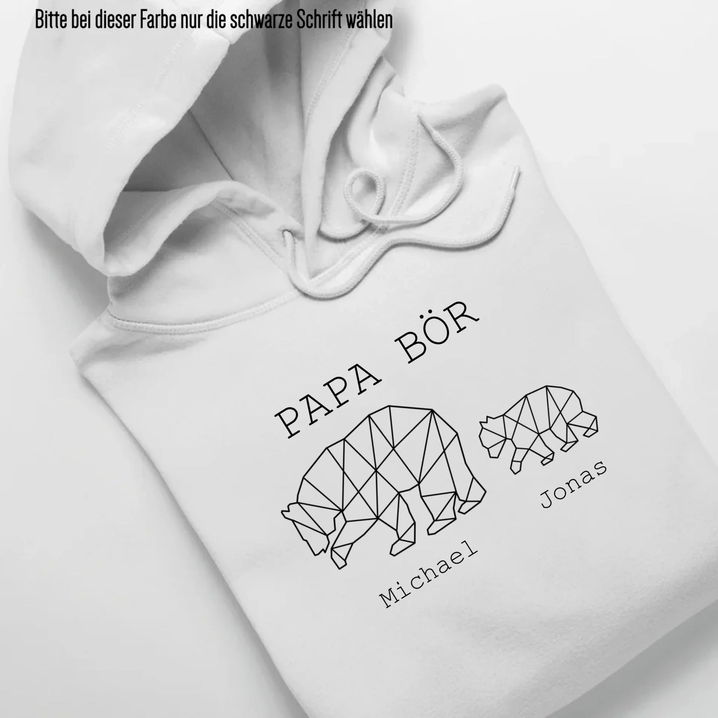 Papa Bör - Bio Unisex Hoodie *personalisierbar (1-4 Kinder mit Namen)* Cruiser Hoodie 2.0 ST ST White