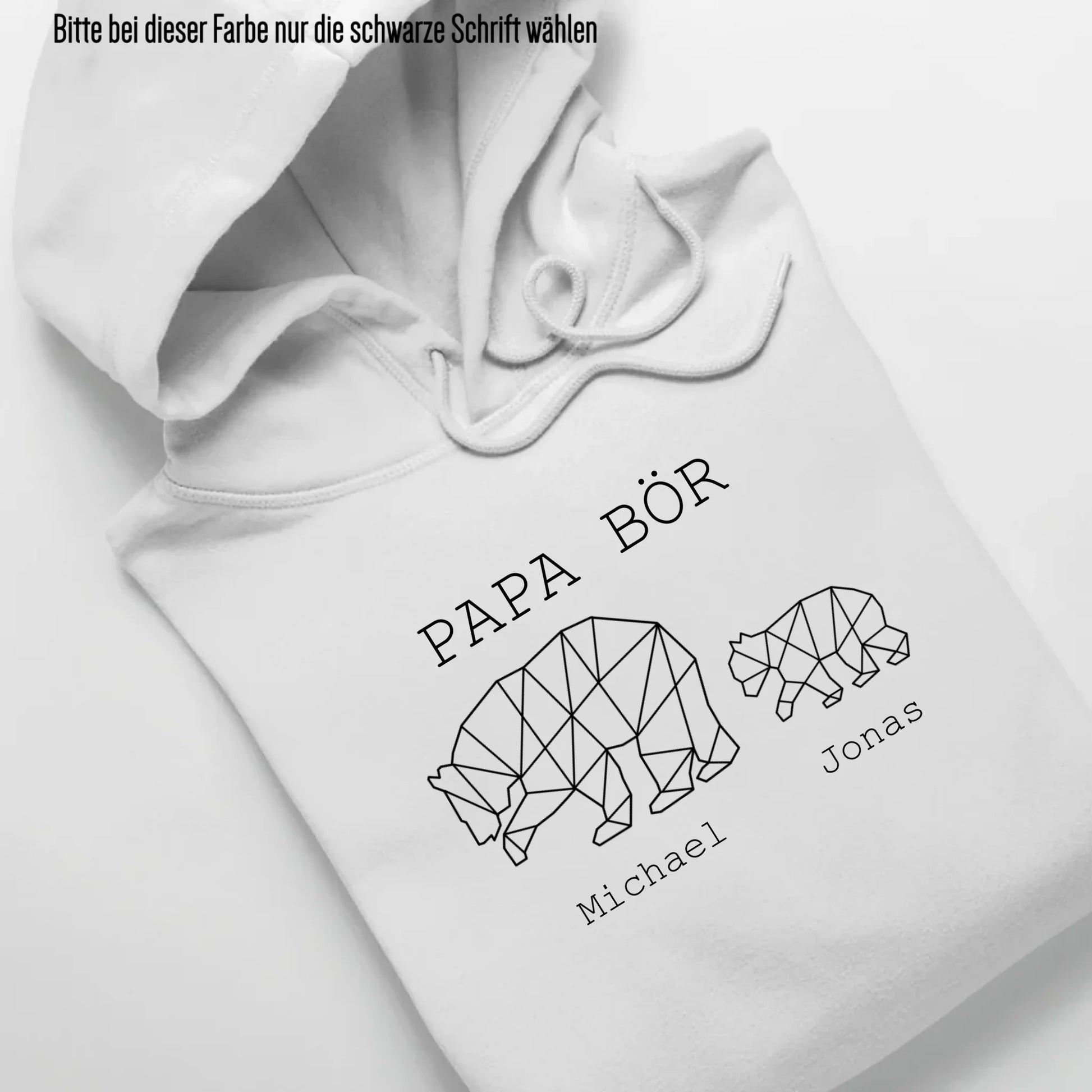 Papa Bör - Bio Unisex Hoodie *personalisierbar (1-4 Kinder mit Namen)* Cruiser Hoodie 2.0 ST ST White