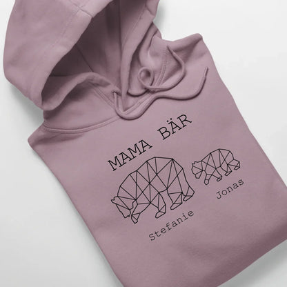 Mama Bär - Bio Unisex Hoodie *personalisierbar (1-4 Kinder mit Namen)* Cruiser Hoodie 2.0 ST ST Lilac-Dream