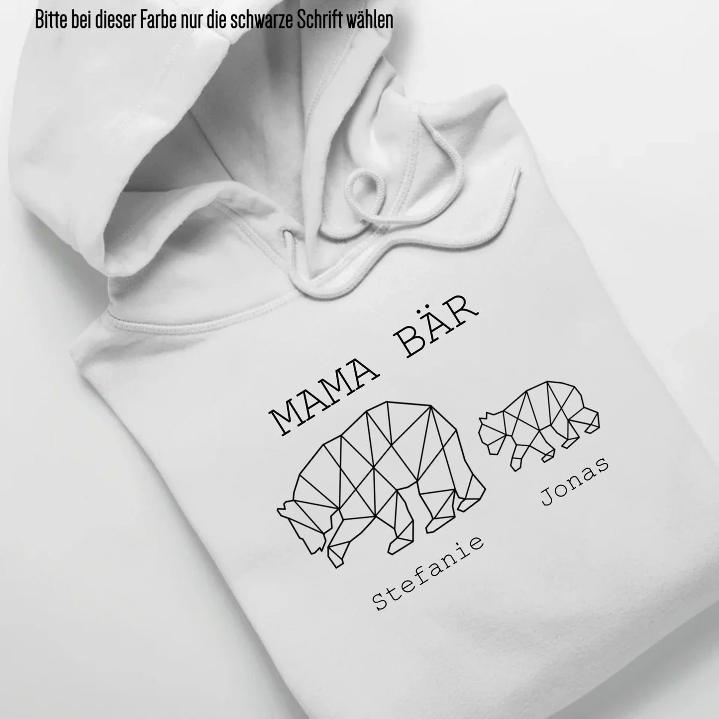 Mama Bär - Bio Unisex Hoodie *personalisierbar (1-4 Kinder mit Namen)* Cruiser Hoodie 2.0 ST ST White