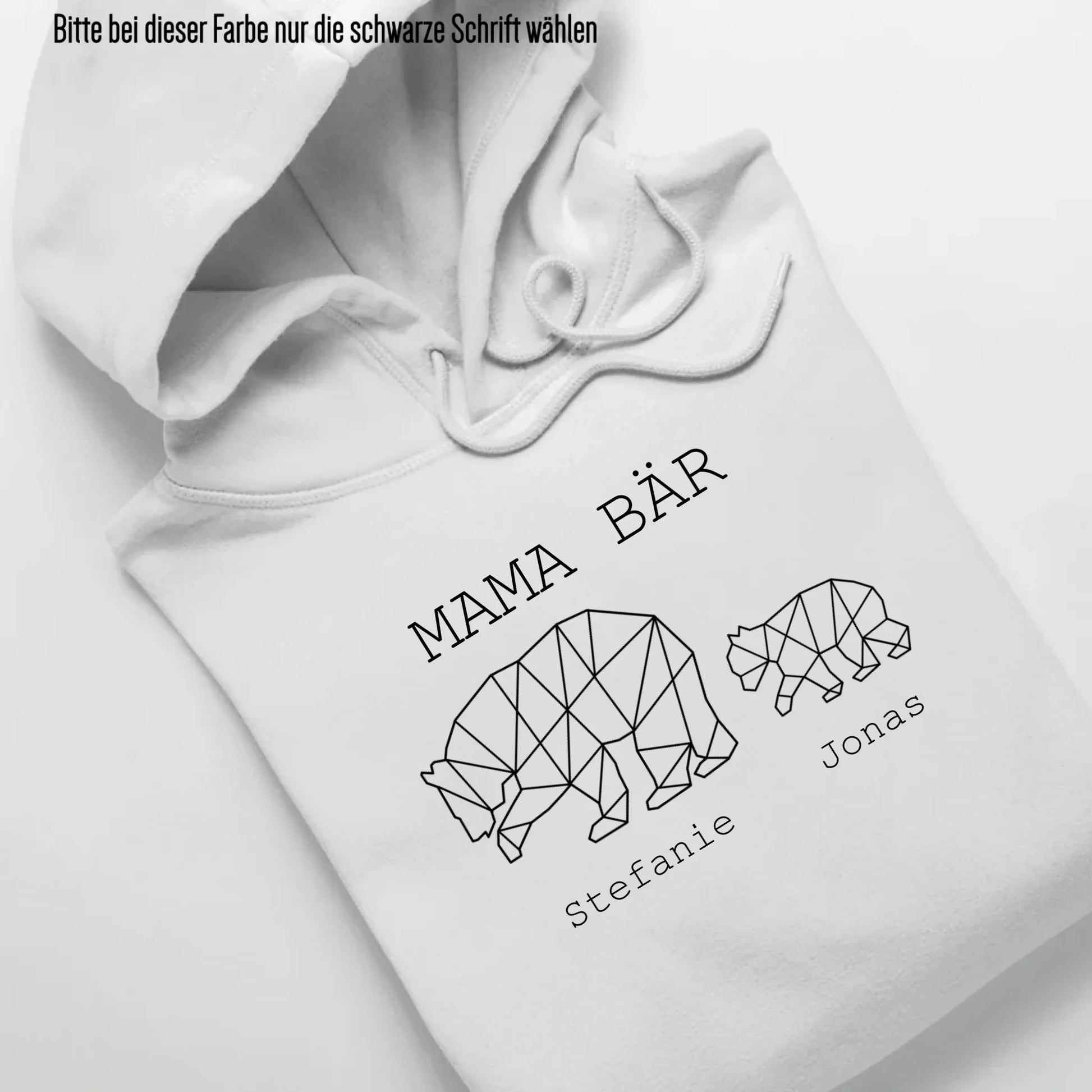 Mama Bär - Bio Unisex Hoodie *personalisierbar (1-4 Kinder mit Namen)* Cruiser Hoodie 2.0 ST ST White