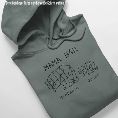 Mama Bär - Bio Unisex Hoodie *personalisierbar (1-4 Kinder mit Namen)* Cruiser Hoodie 2.0 ST ST Green-Bay
