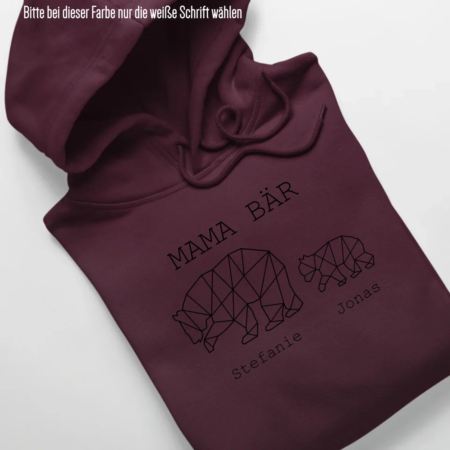 Mama Bär - Bio Unisex Hoodie *personalisierbar (1-4 Kinder mit Namen)* Cruiser Hoodie 2.0 ST ST Burgundy