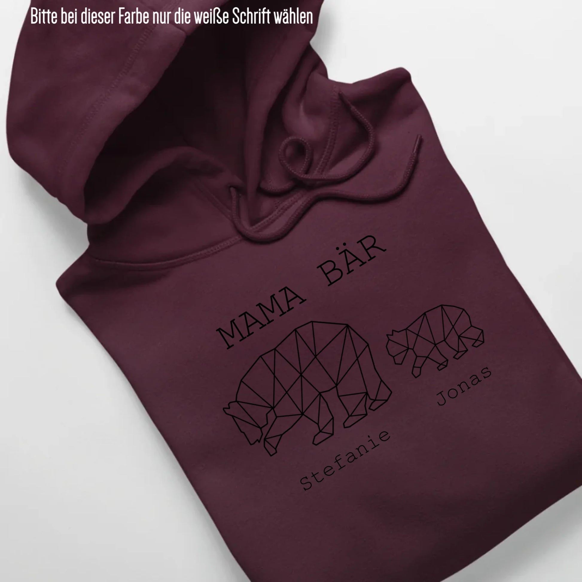 Mama Bär - Bio Unisex Hoodie *personalisierbar (1-4 Kinder mit Namen)* Cruiser Hoodie 2.0 ST ST Burgundy