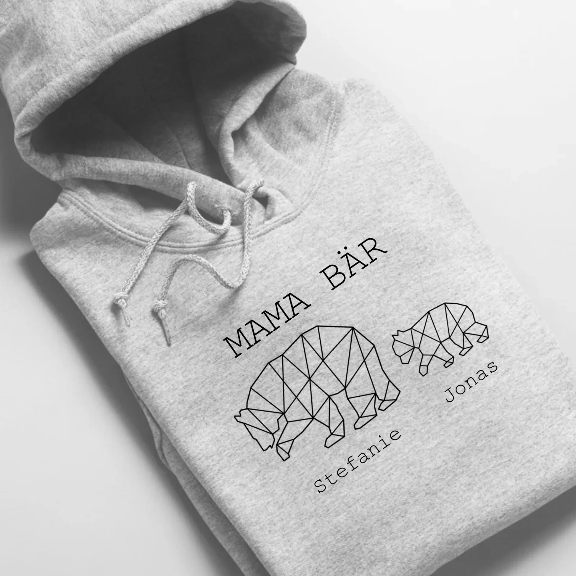 Mama Bär - Bio Unisex Hoodie *personalisierbar (1-4 Kinder mit Namen)* Cruiser Hoodie 2.0 ST ST Heather-Grey