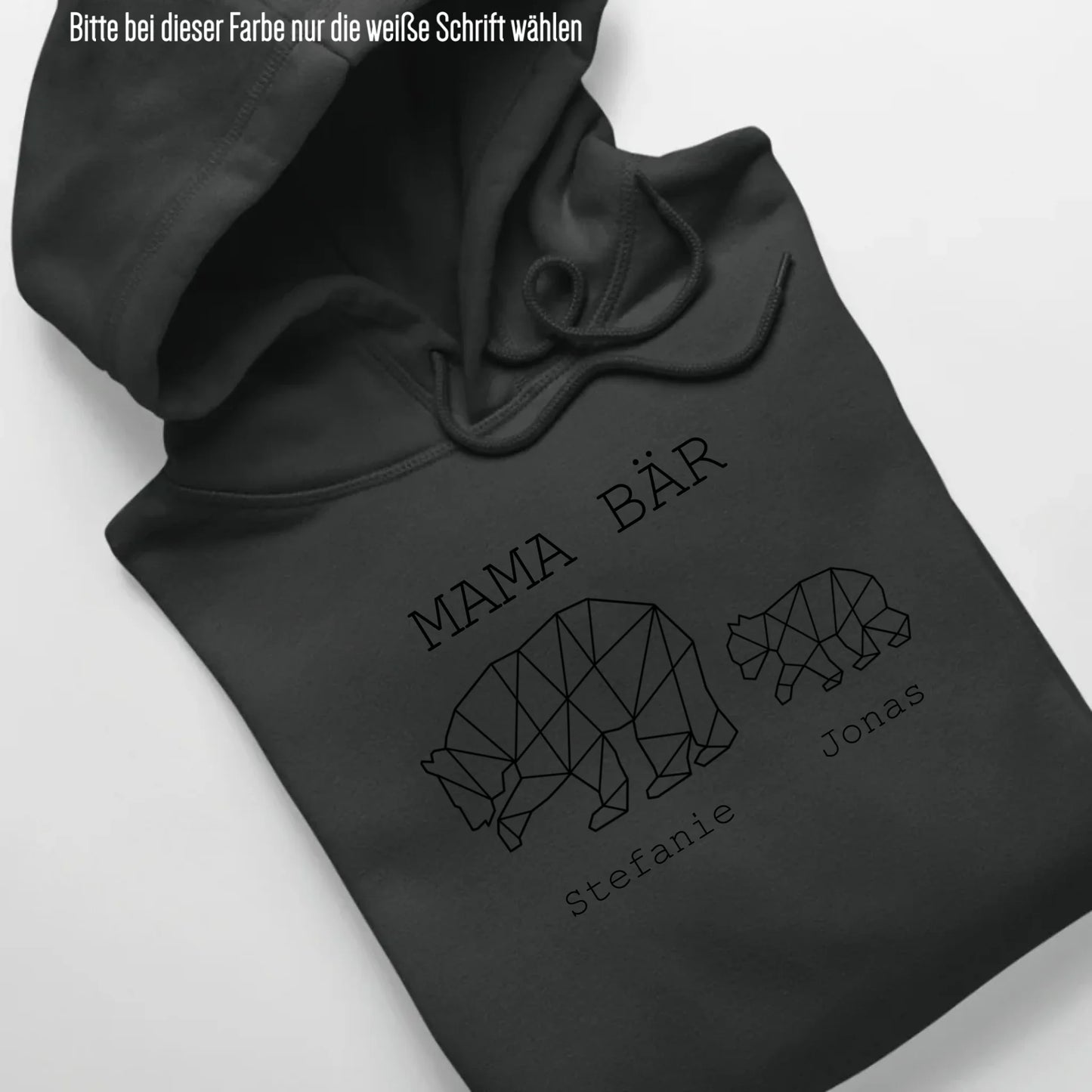 Mama Bär - Bio Unisex Hoodie *personalisierbar (1-4 Kinder mit Namen)* Cruiser Hoodie 2.0 ST ST Black