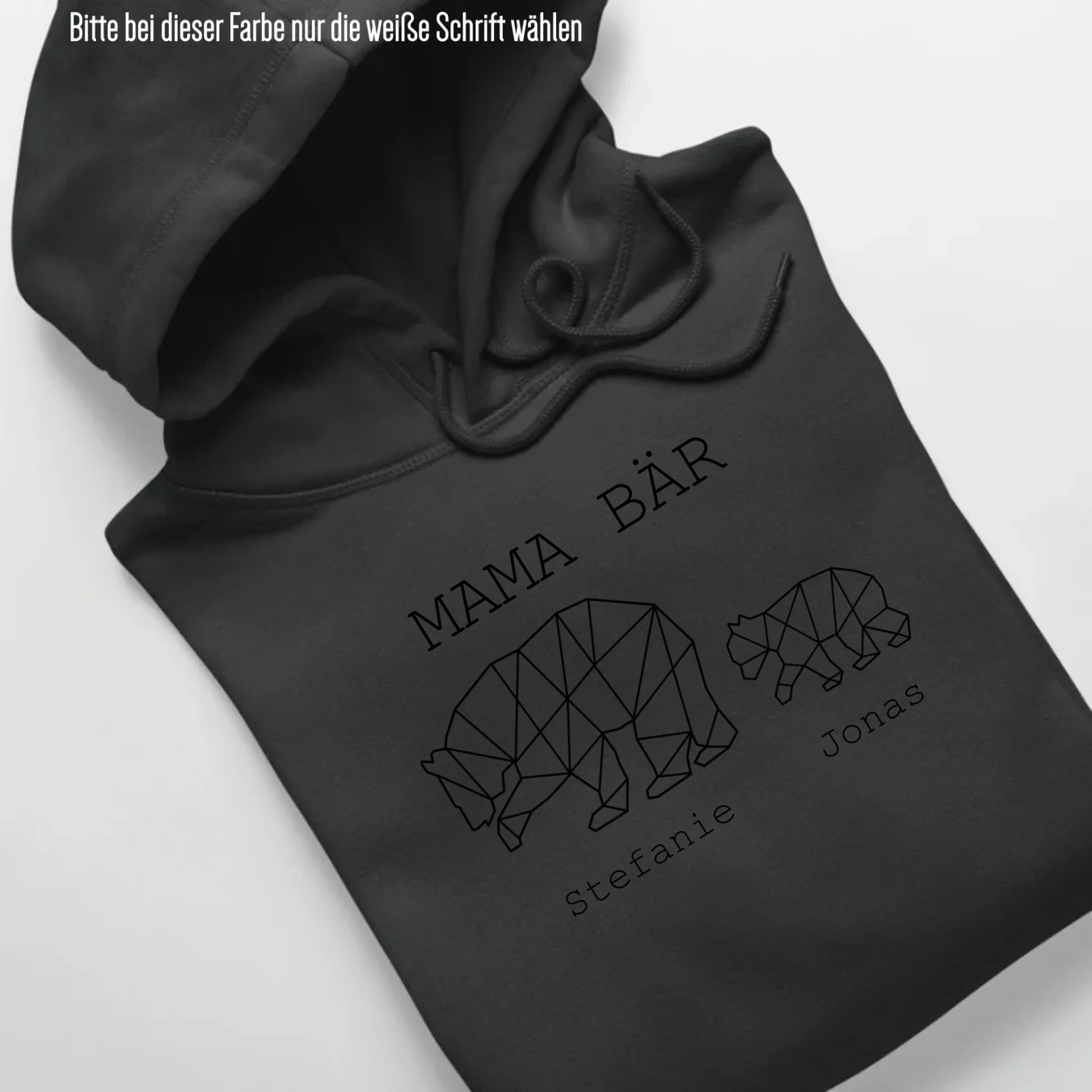 Mama Bär - Bio Unisex Hoodie *personalisierbar (1-4 Kinder mit Namen)* Cruiser Hoodie 2.0 ST ST Black