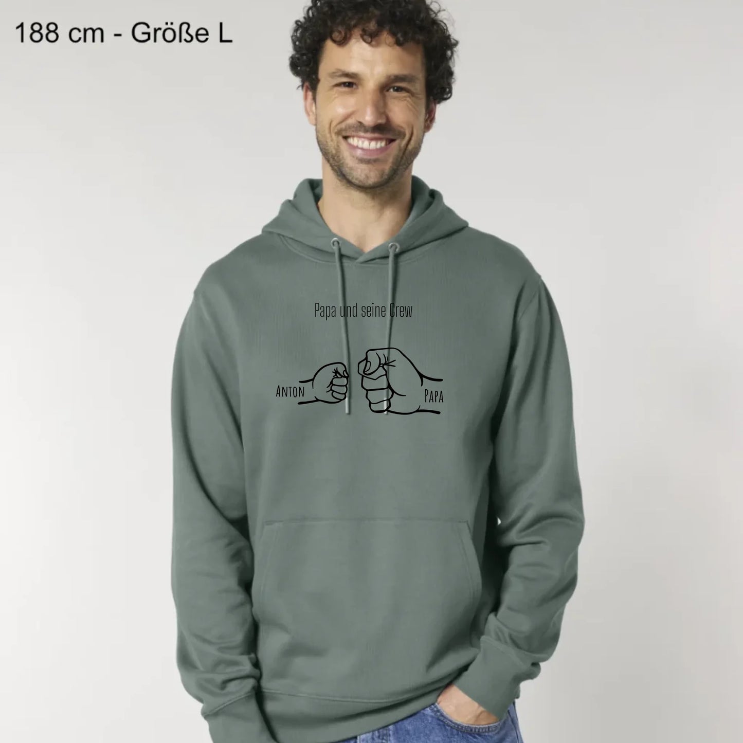 Papa und seine Crew - Bio Unisex Hoodie *personalisierbar*