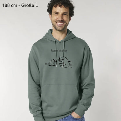 Papa und seine Crew - Bio Unisex Hoodie *personalisierbar*