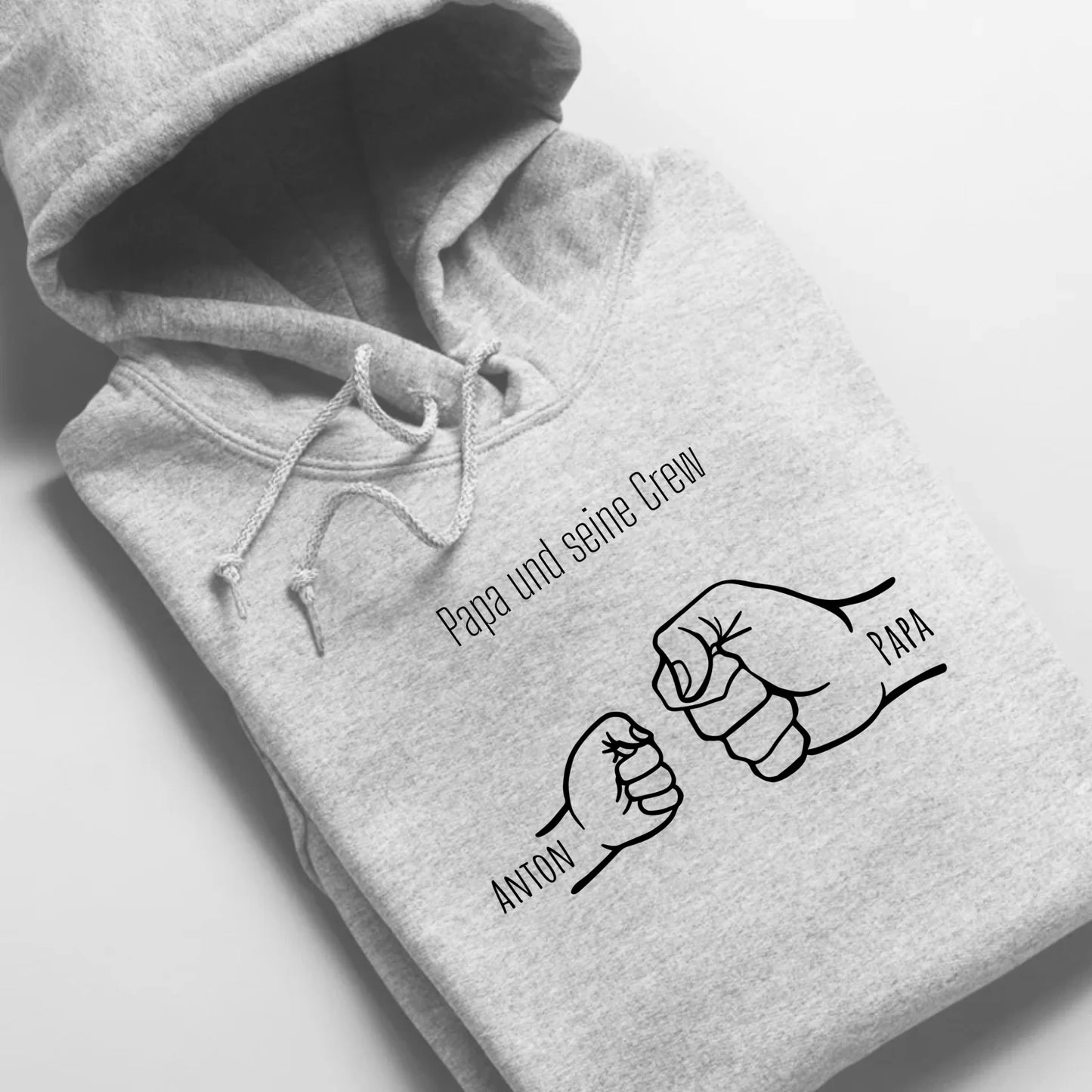Papa und seine Crew - Bio Unisex Hoodie *personalisierbar* Cruiser Hoodie 2.0 ST ST Heather-Grey