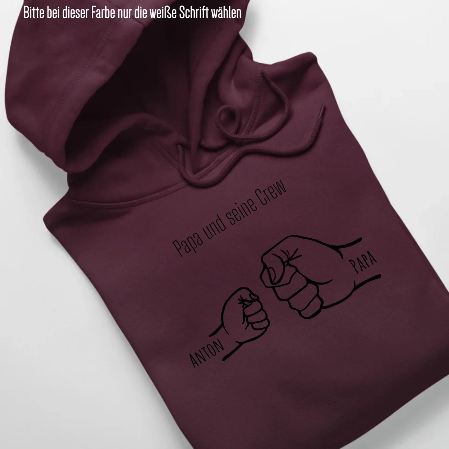 Papa und seine Crew - Bio Unisex Hoodie *personalisierbar* Cruiser Hoodie 2.0 ST ST Burgundy