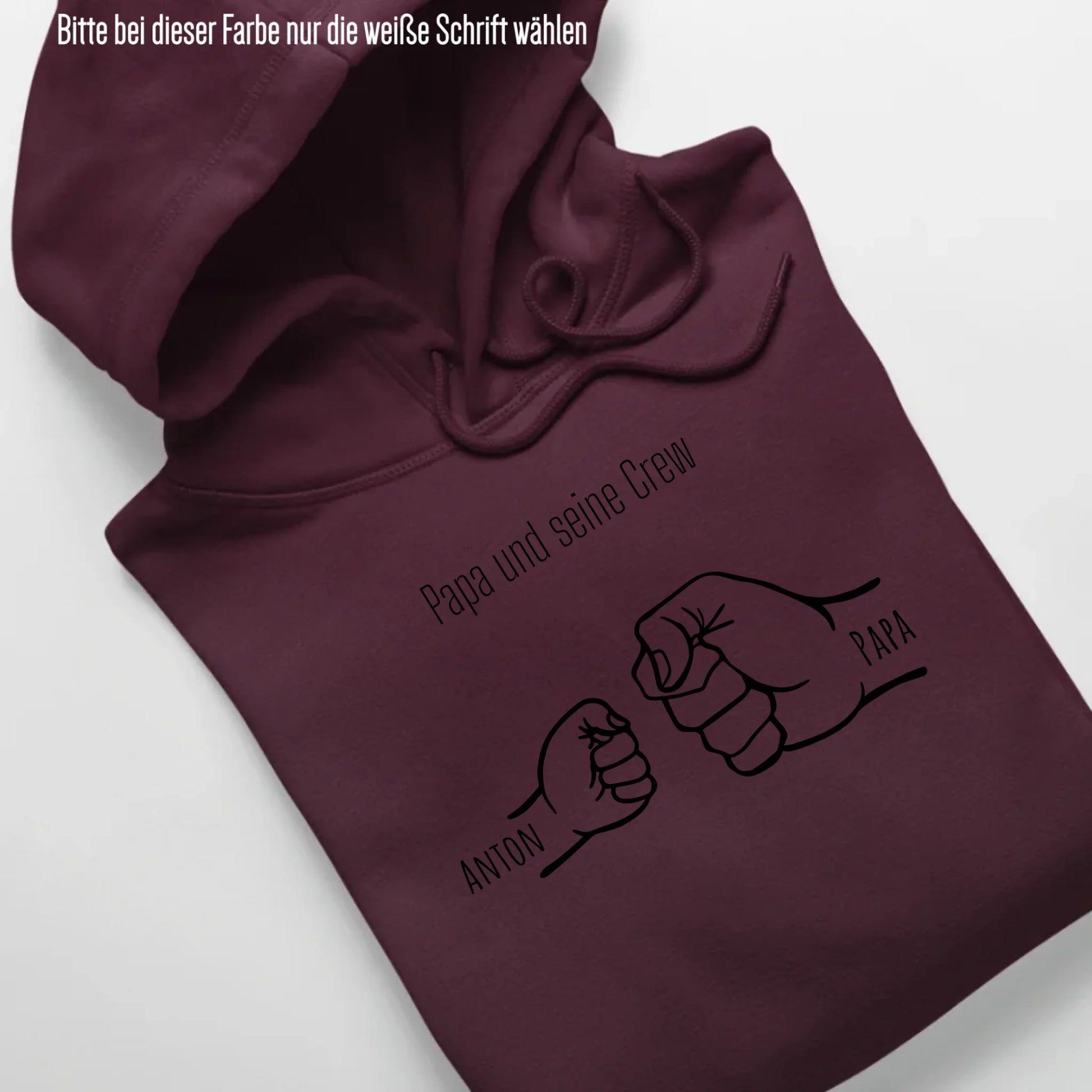 Papa und seine Crew - Bio Unisex Hoodie *personalisierbar* Cruiser Hoodie 2.0 ST ST Burgundy