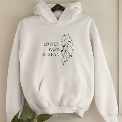 Löwen Papa - Bio Unisex Hoodie *personalisierbar (mit Namen)*