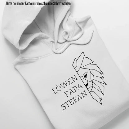 Löwen Papa - Bio Unisex Hoodie *personalisierbar (mit Namen)* Cruiser Hoodie 2.0 ST ST White