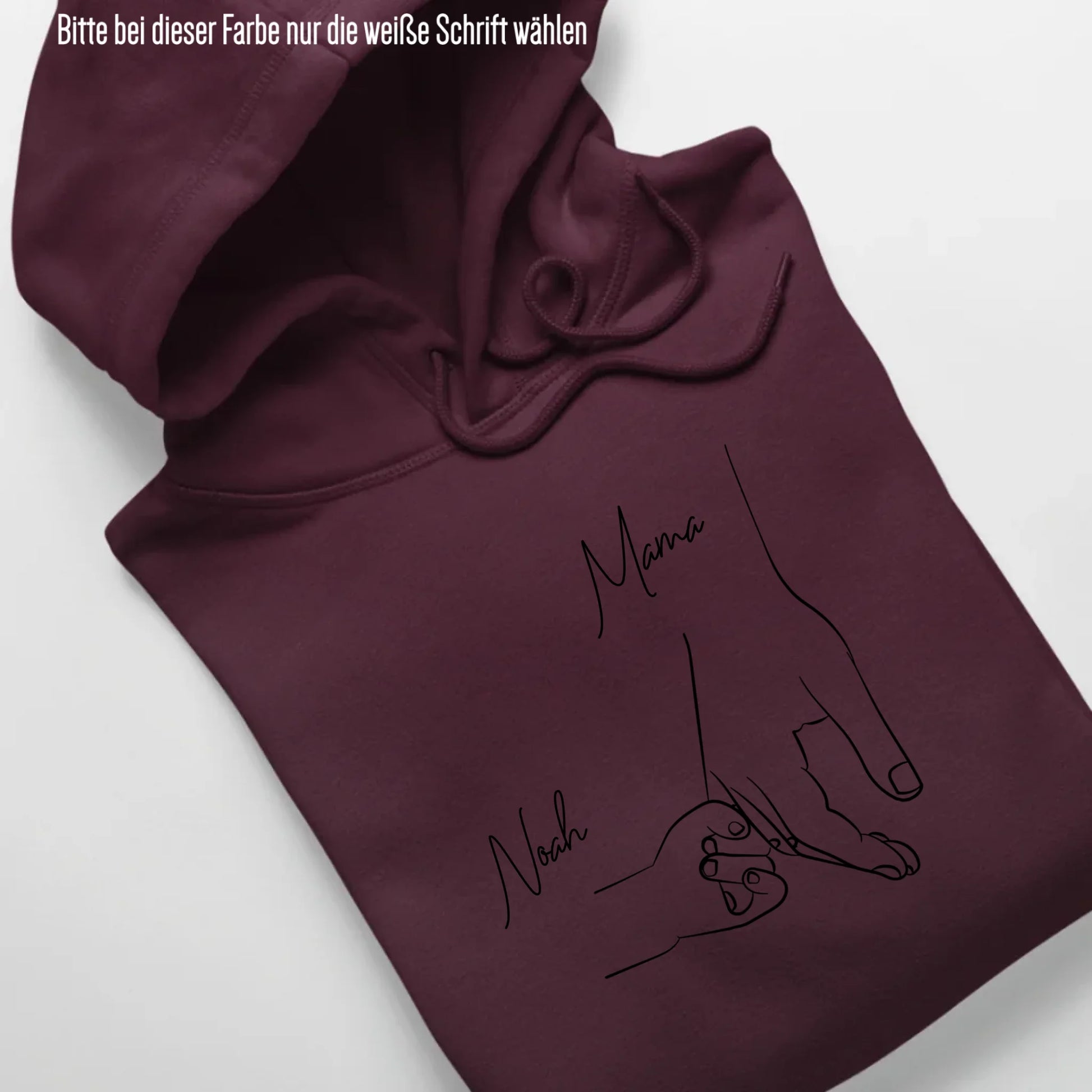 Hold my hand Mom - Bio Unisex Hoodie *personalisierbar* Cruiser Hoodie 2.0 ST ST Burgundy