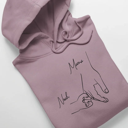 Hold my hand Mom - Bio Unisex Hoodie *personalisierbar* Cruiser Hoodie 2.0 ST ST Lilac-Dream