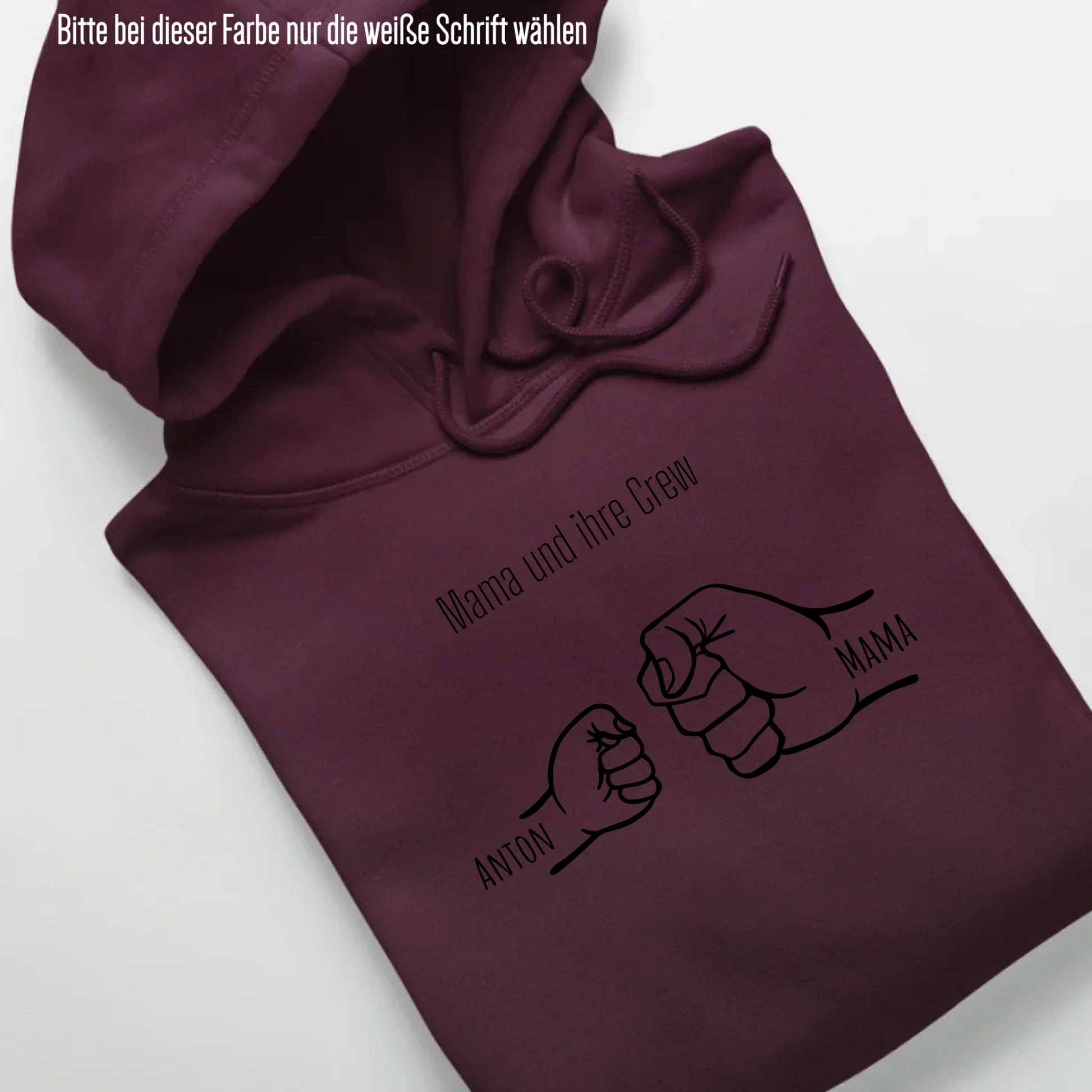 Mama und ihre Crew - Bio Unisex Hoodie *personalisierbar* Cruiser Hoodie 2.0 ST ST Burgundy