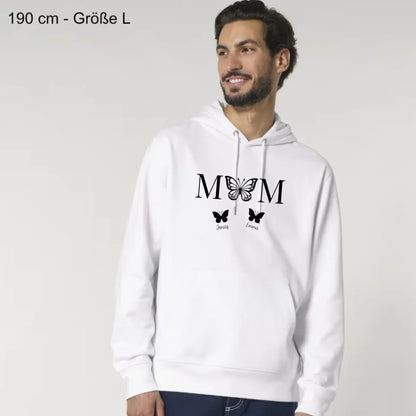 Mom Butterfly - Bio Unisex Hoodie *personalisierbar*