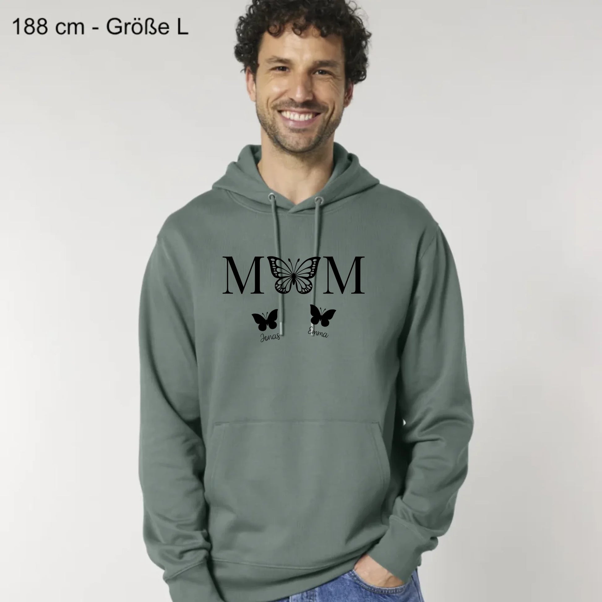 Mom Butterfly - Bio Unisex Hoodie *personalisierbar*