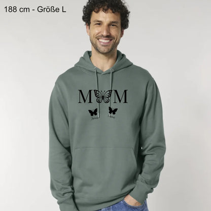 Mom Butterfly - Bio Unisex Hoodie *personalisierbar*