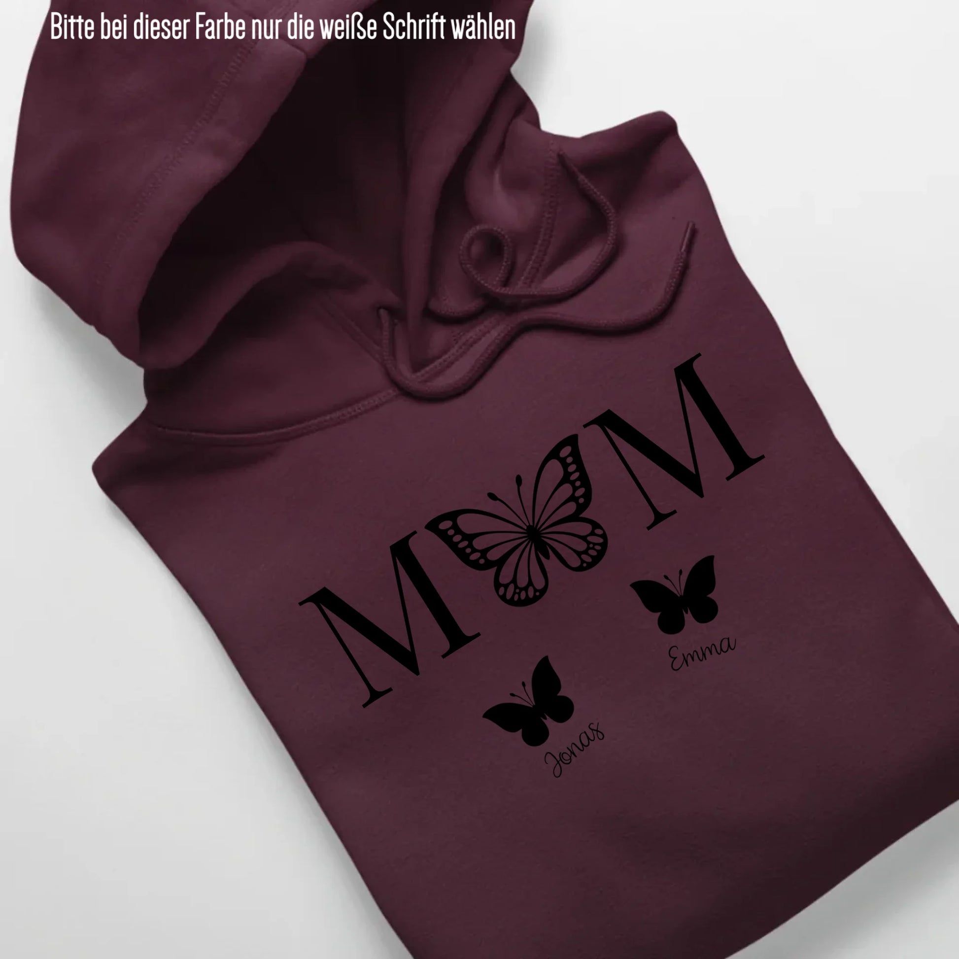 Mom Butterfly - Bio Unisex Hoodie *personalisierbar* Cruiser Hoodie 2.0 ST ST Burgundy