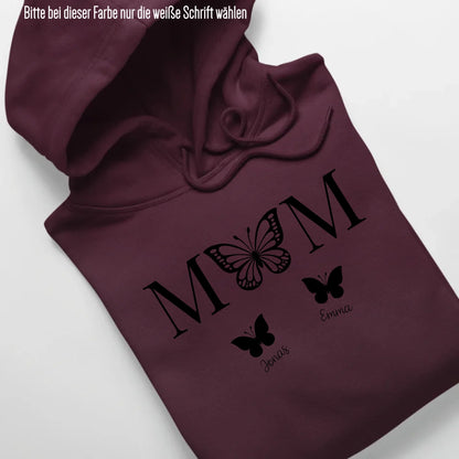 Mom Butterfly - Bio Unisex Hoodie *personalisierbar* Cruiser Hoodie 2.0 ST ST Burgundy