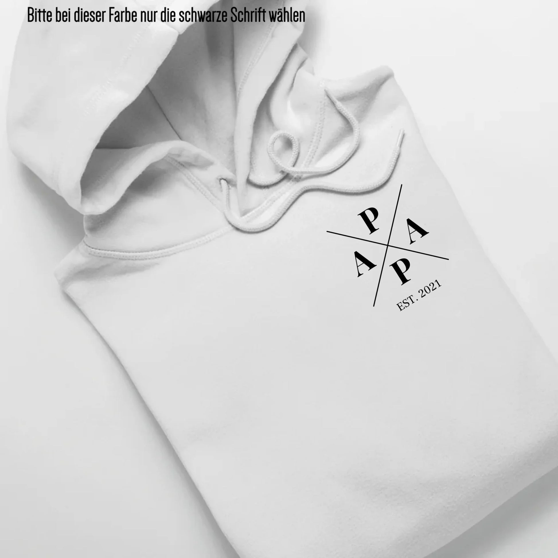 Papa Minimal - Bio Unisex Hoodie *personalisierbar* Cruiser Hoodie 2.0 ST ST White
