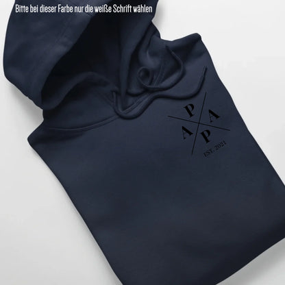 Papa Minimal - Bio Unisex Hoodie *personalisierbar* Cruiser Hoodie 2.0 ST ST French-Navy