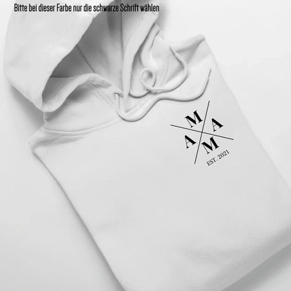 Mama Minimal - Bio Unisex Hoodie *personalisierbar* Cruiser Hoodie 2.0 ST ST White