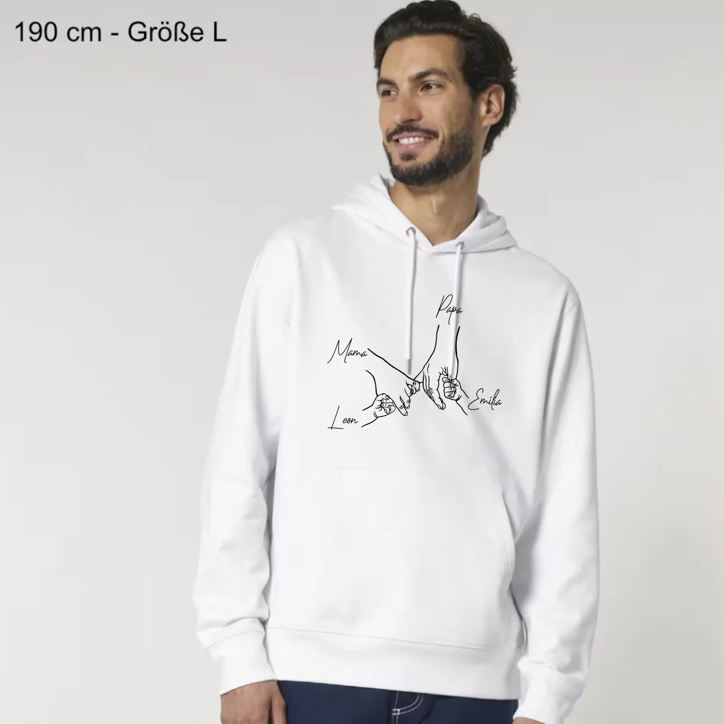 Family Hands - Bio Unisex Hoodie *personalisierbar*